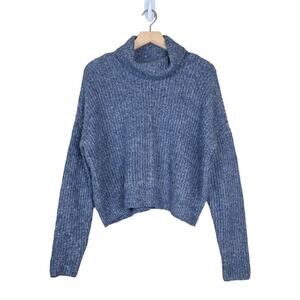 Lucky Brand Womens M Cowl Neck Cropped Sweater